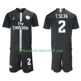 Fußballtrikots Paris Saint Germain T.Silva 2 Jodan Schwarz Kinder 2018-2019 Kurzarm Ausweichtrikot kaufen